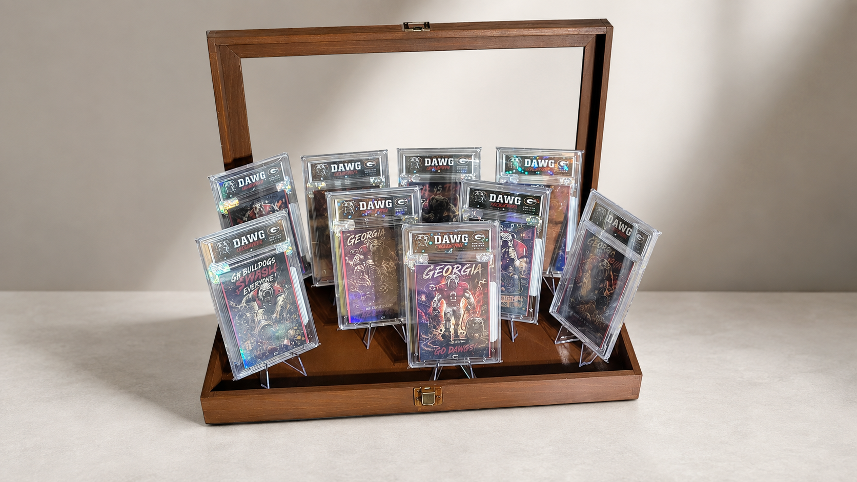 1-of-1 MID Custom 9-Card Slab Collection with Matching Framed Collage