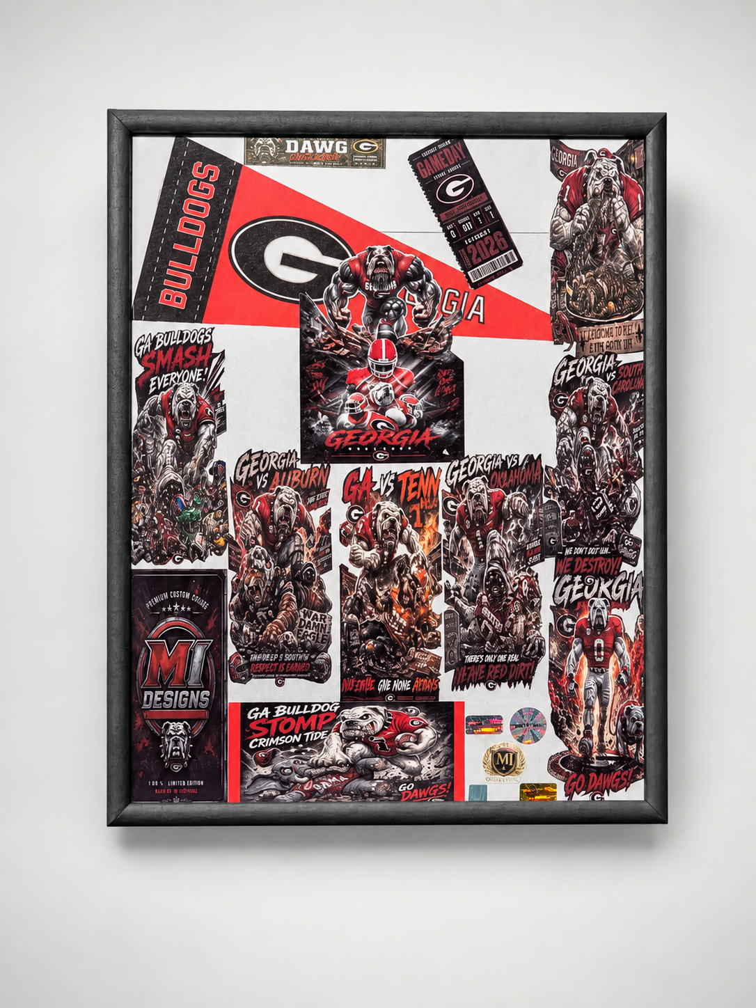 Additional view of 1-of-1 MID Custom 9-Card Slab Collection with Matching Framed Collage